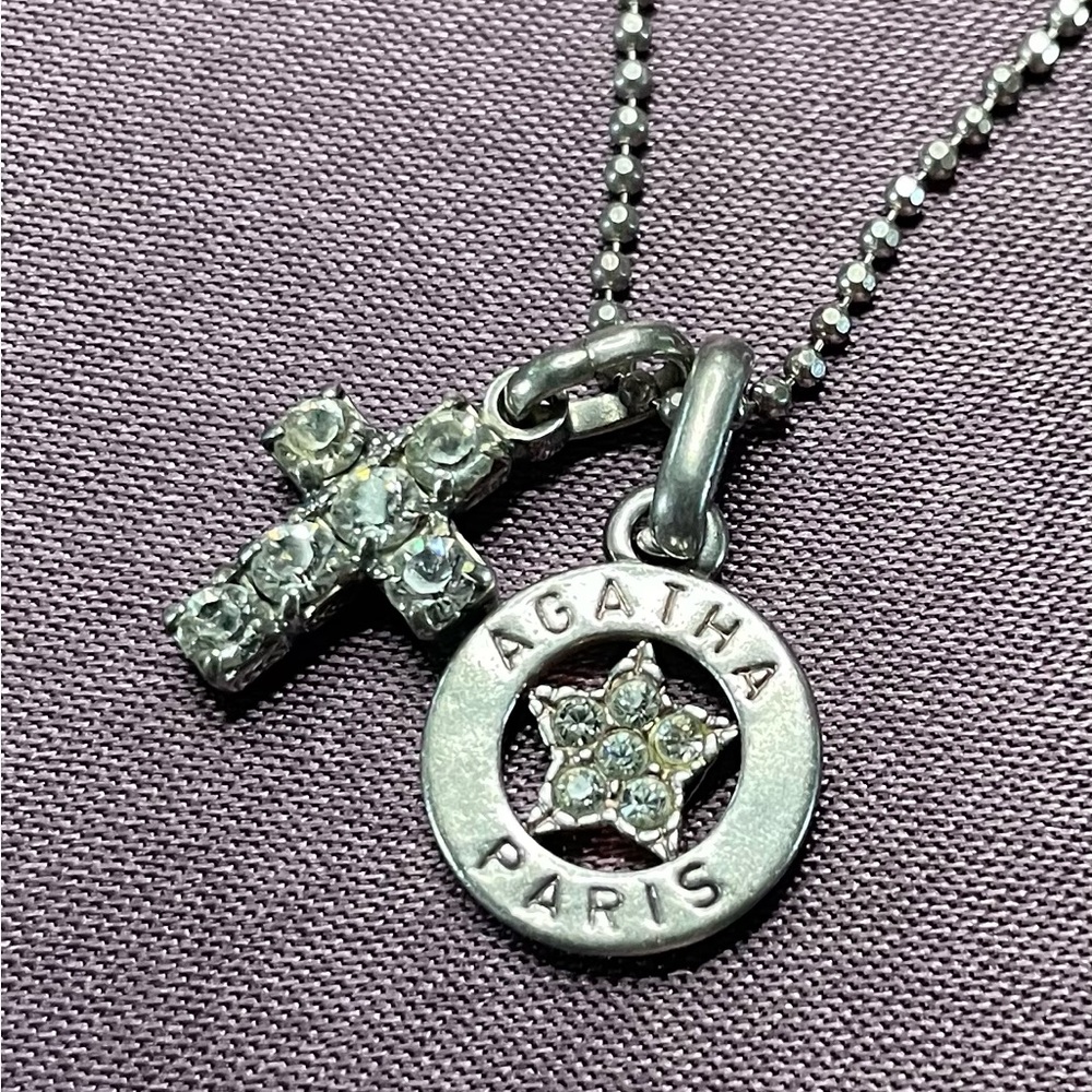 Vintage AGATHA PARIS Silver Necklace